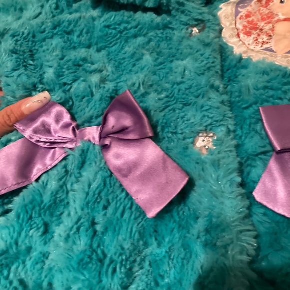 Plush Soft Jacket Green Ariel Disney Red Strawberry Shortcake Bow Crystal - Picture 13 of 16